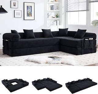 L-Shape Modular Sectional Sofa Bed