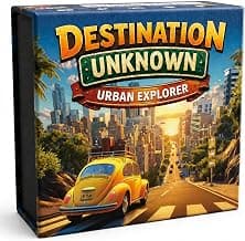 Destination Unknown: Urban Explorer – The Road Trip Adventure Game | Travel Game for Couples