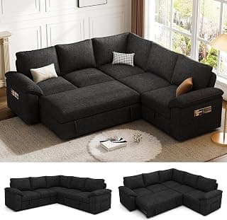 85'' Modular Sectional Sofa with Pull Out Bed