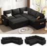 85'' Modular Sectional Sofa with Pull Out Bed
