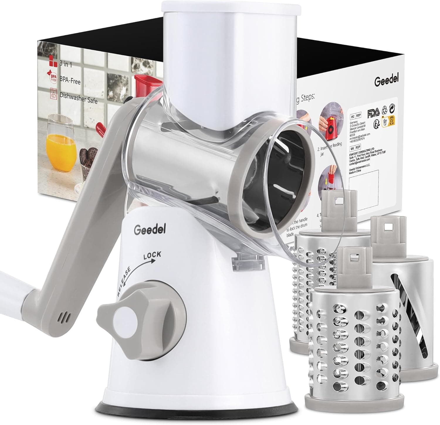 Geedel Rotary Cheese Grater Hand Crank