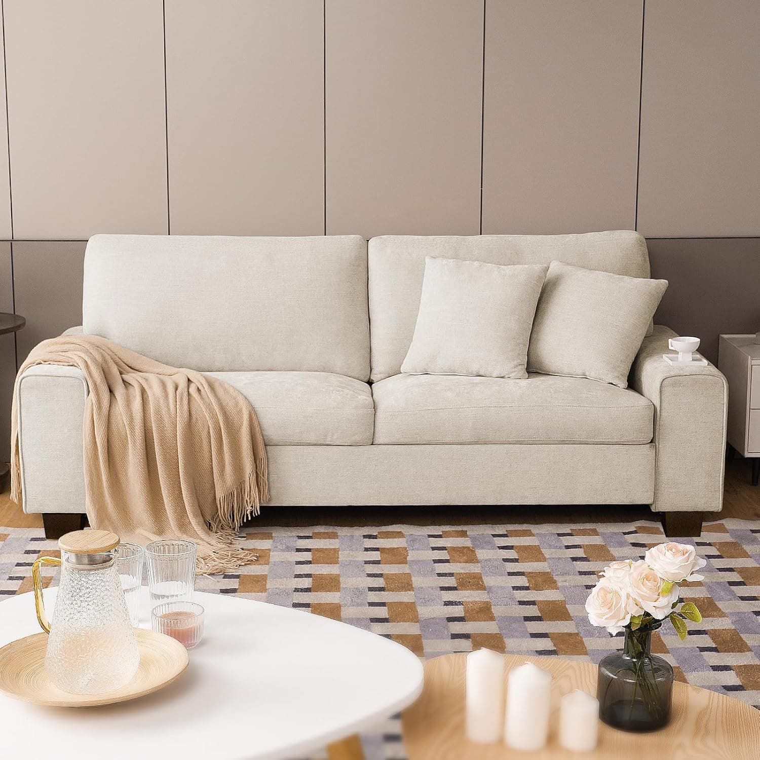 DOPEDIO 71.25" Chenille Loveseat Sofa