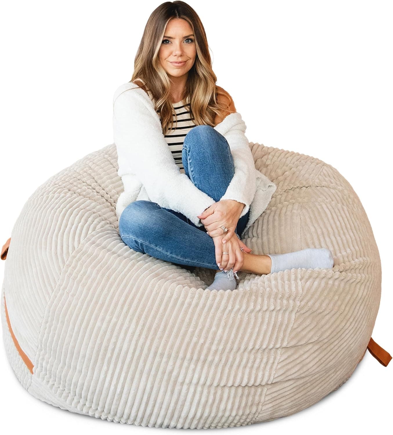 Big Joe Fuf 5ft Oversized Foam Bean Bag Chair – Removable Cover