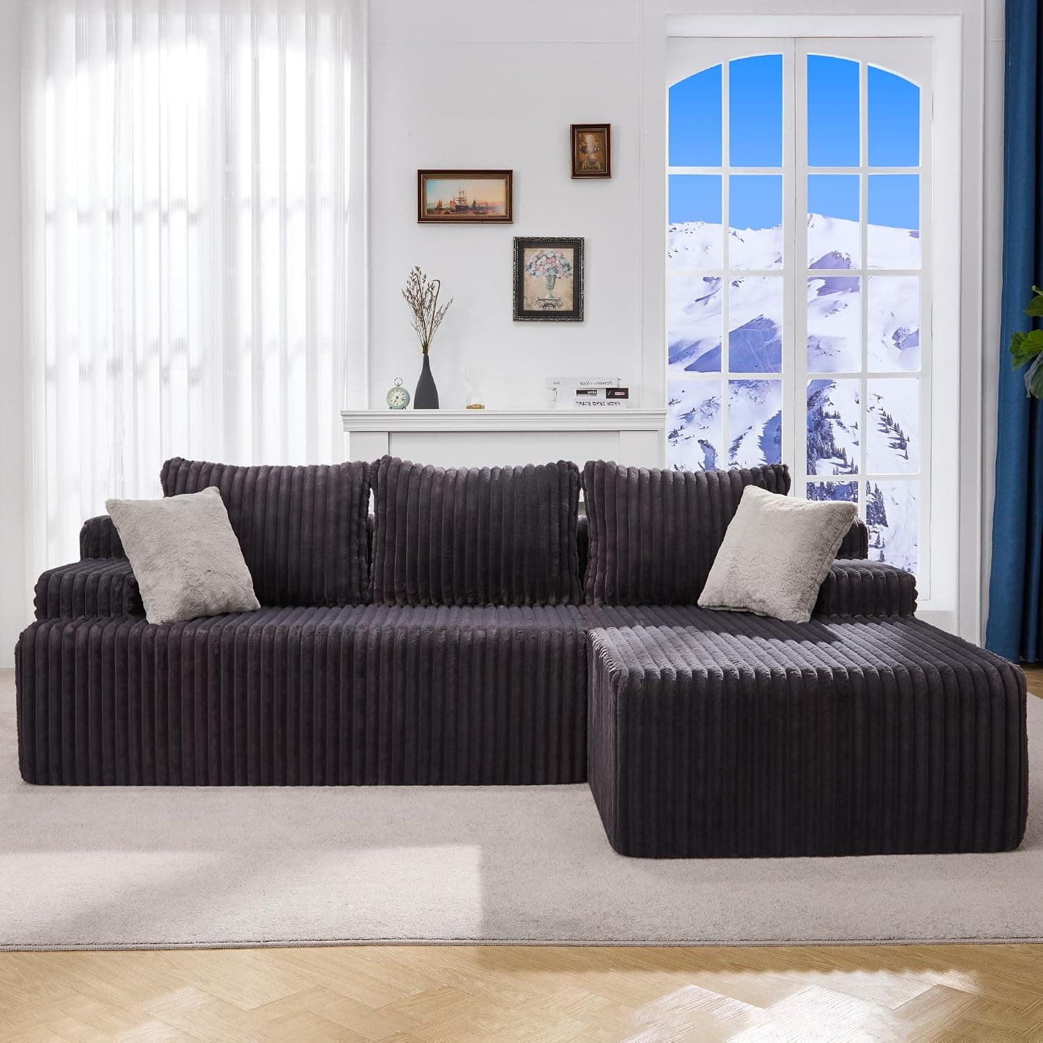 Modular Sectional Sofa L-Shape Lounge Cloud Couch