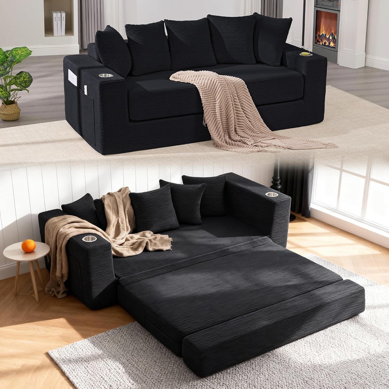 FASADI 76\" Convertible Sofa Bed