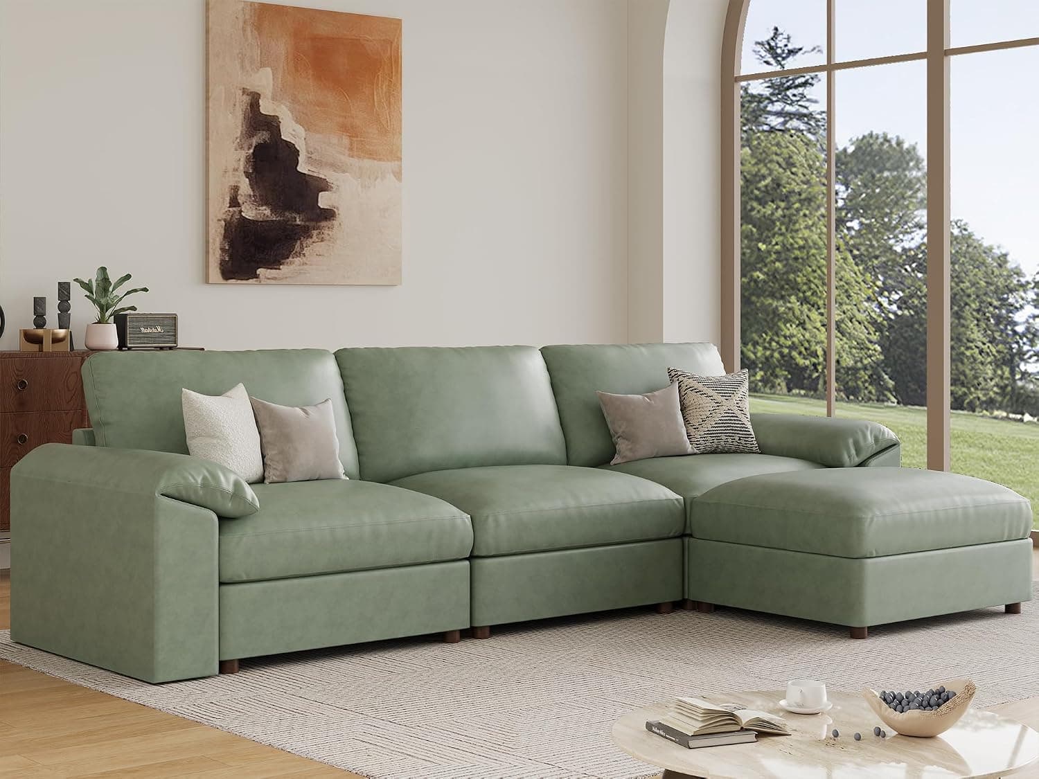 EASE MOOSE Leather Sectional Couch